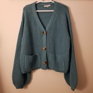 FAVLUX Balloon Sleeved Cardigan